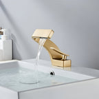 Solna - Waterfall Single Lever Brass Bathroom Sink Faucet