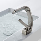 Solna - Waterfall Single Lever Brass Bathroom Sink Faucet