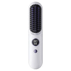 Cordless Heated Straightening Brush – Rechargeable, Nine Heat Settings, Travel Size