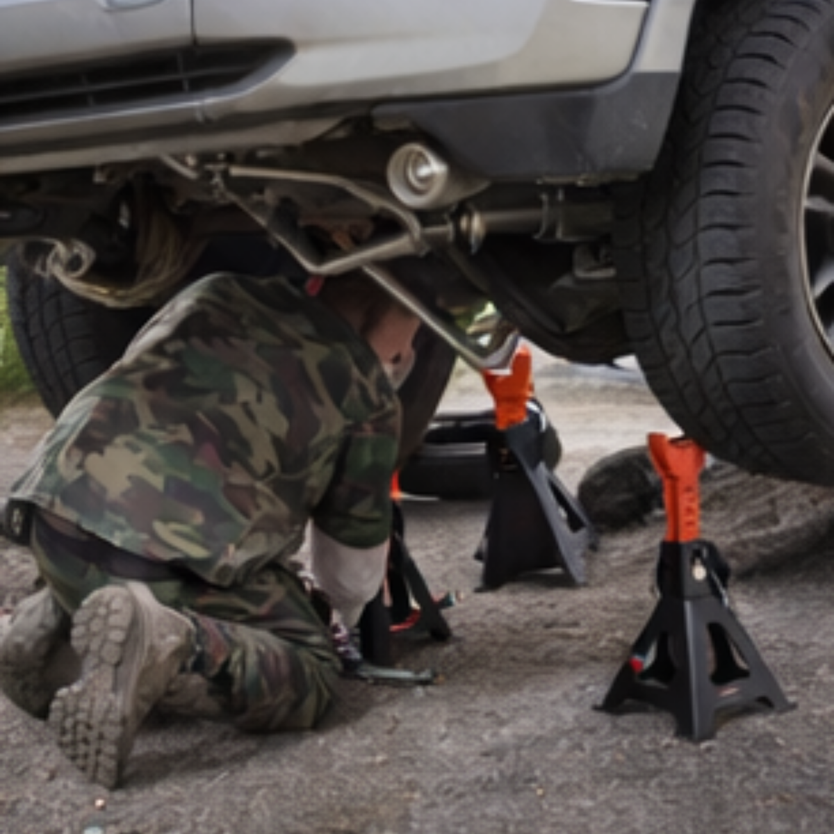 Three Ton Double Locking Jack Stands – Adjustable Heavy Duty Car Lift Support for SUV, Pickup Truck & Garage Repair