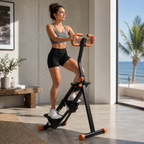 Multifunctional Indoor Stair Climber Fitness Machine - Metal Stepper Equipment for Home Cardio Workout, Strength Training and Weight Loss