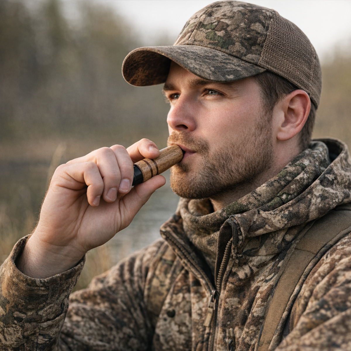 Wooden Duck Call Whistle Hunting Tool – Realistic Sound Turkey Locator Crow Bird Caller Lightweight Outdoor Gear
