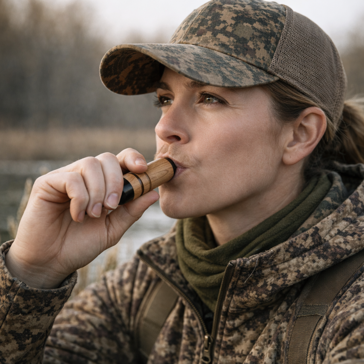 Wooden Duck Call Whistle Hunting Tool – Realistic Sound Turkey Locator Crow Bird Caller Lightweight Outdoor Gear