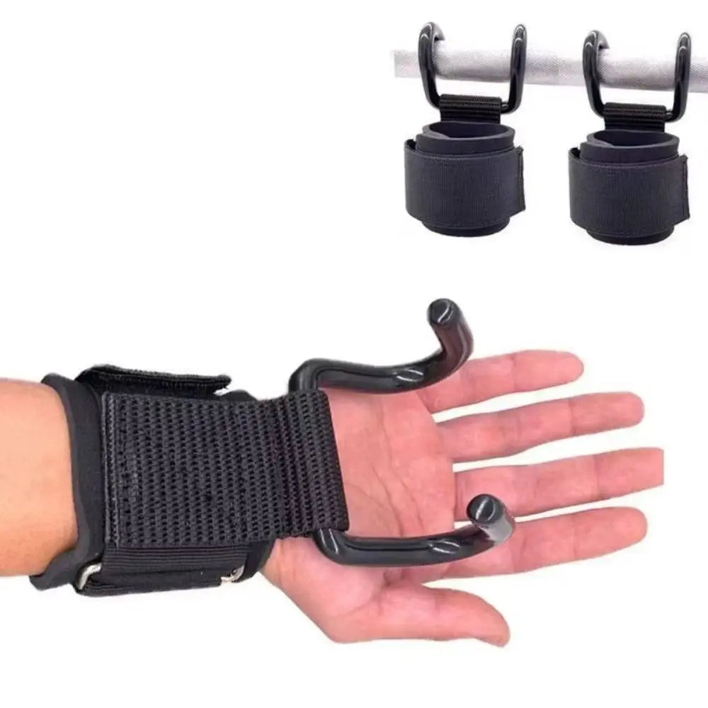 Adjustable Weight Lifting Hooks Straps - Wrist Support Hooks for Deadlift Pull Up Training, Heavy Duty Fitness Accessories for Grip Strength