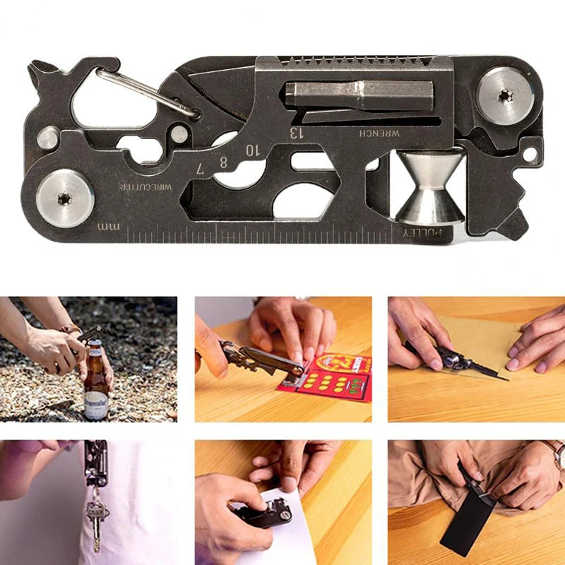 Mini Outdoor Survival Knife – 30-in-1 Stainless Steel Camping & Survival Multi-Tool
