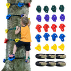 Ninja Tree Climbing Kit – 20 Durable Holds with 6 Straps for Kids and Adults, Fun Backyard Climbing Set for Fitness, Adventure, and Outdoor Play