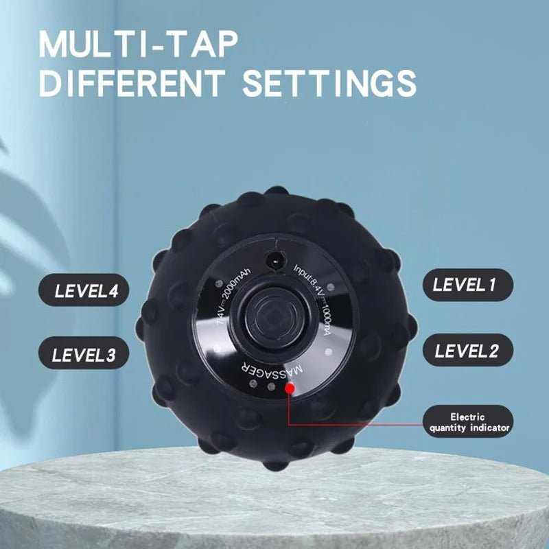 4-Speed Vibrating Massage Ball - Electric Fitness Ball Massager for Muscle and Fitness