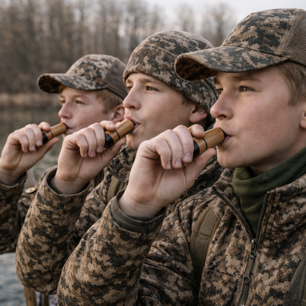 Wooden Duck Call Whistle Hunting Tool – Realistic Sound Turkey Locator Crow Bird Caller Lightweight Outdoor Gear