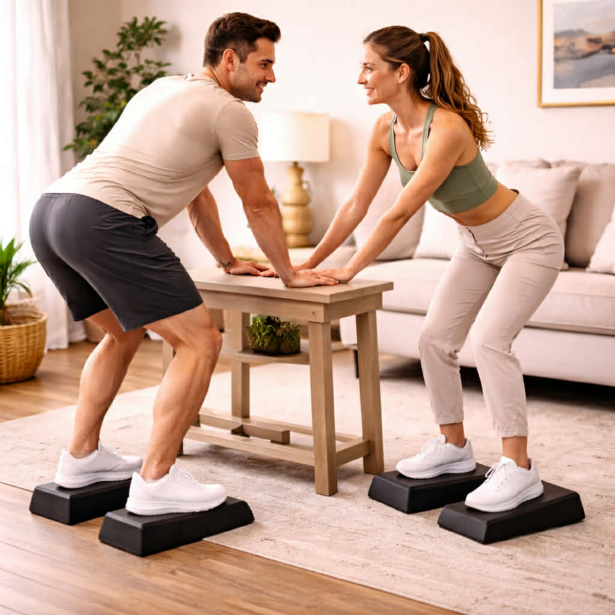 Yoga Bricks Squat Wedge Blocks – Adjustable Non-Slip Slant Boards for Stretching, Strength Training and Improved Flexibility Support