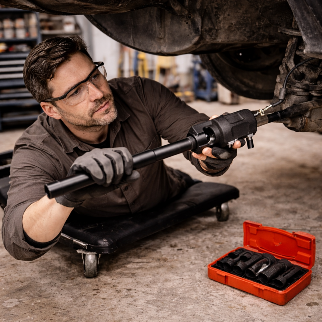 Inner Tie Rod Removal Tool Kit – 3/8 Inch Automotive Chassis Repair Installer and Disassembly Mechanic Car Tool Set