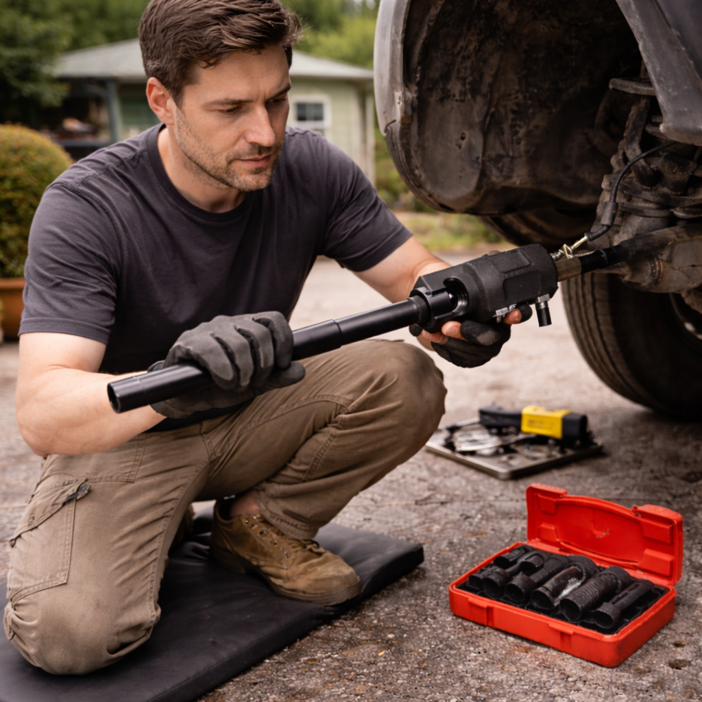 Inner Tie Rod Removal Tool Kit – 3/8 Inch Automotive Chassis Repair Installer and Disassembly Mechanic Car Tool Set