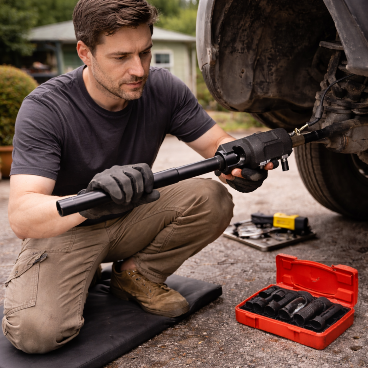 Inner Tie Rod Removal Tool Kit – 3/8 Inch Automotive Chassis Repair Installer and Disassembly Mechanic Car Tool Set