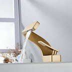 Solna - Waterfall Single Lever Brass Bathroom Sink Faucet