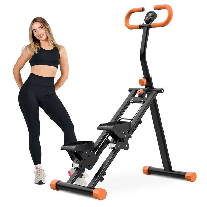 Multifunctional Indoor Stair Climber Fitness Machine - Metal Stepper Equipment for Home Cardio Workout, Strength Training and Weight Loss