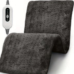 Soft Flannel Electric Heating Pad – 12”x24” Wrap with 4 Heat Settings, Auto Shut-Off, Fast Heating, Machine Washable for Full-Body Relief