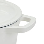 3-Quart Enameled Cast Iron Snowflake Dutch Oven, White