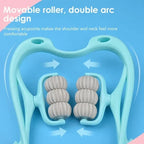 Pressure Point Neck Massager - 6 Wheel Handheld Manual Roller Massager