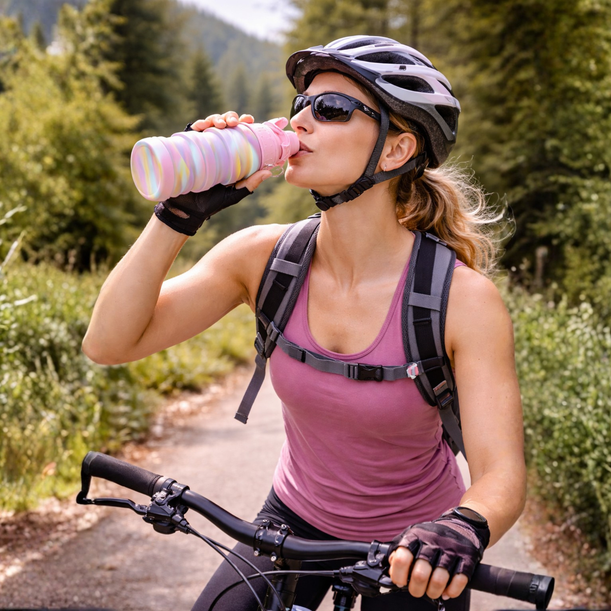 Silicone Foldable Water Bottle – Portable Leak-Proof Collapsible Cup for Outdoor Travel Camping Sports Hydration Solution