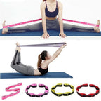 Yoga Stretch Strap – Elastic Ballet Band with Door Anchor for Flexibility Training, Leg Stretching, Foot Stretcher, and Effective Yoga Exercise Support