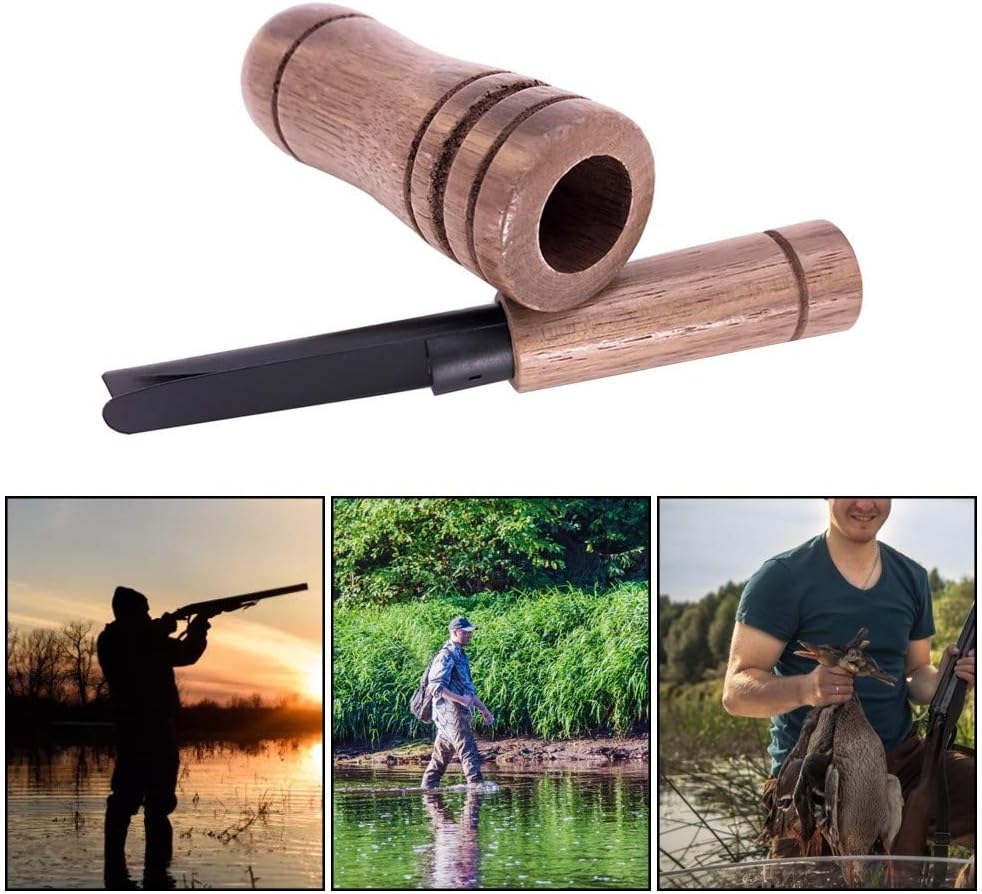 Wooden Duck Call Whistle Hunting Tool – Realistic Sound Turkey Locator Crow Bird Caller Lightweight Outdoor Gear
