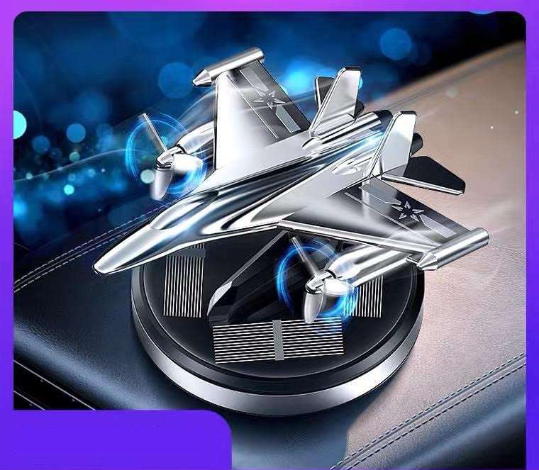 Car Solar Rotary Aircraft Air Purifier – Solar Powered Aromatherapy Perfume Diffuser Air Cleaner with 360° Rotation for Fresh Interior Fragrance