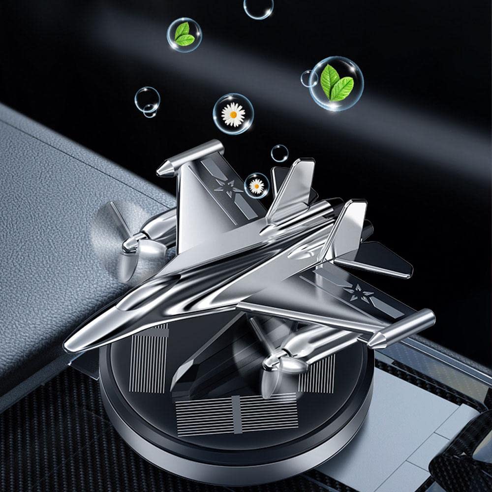Car Solar Rotary Aircraft Air Purifier – Solar Powered Aromatherapy Perfume Diffuser Air Cleaner with 360° Rotation for Fresh Interior Fragrance