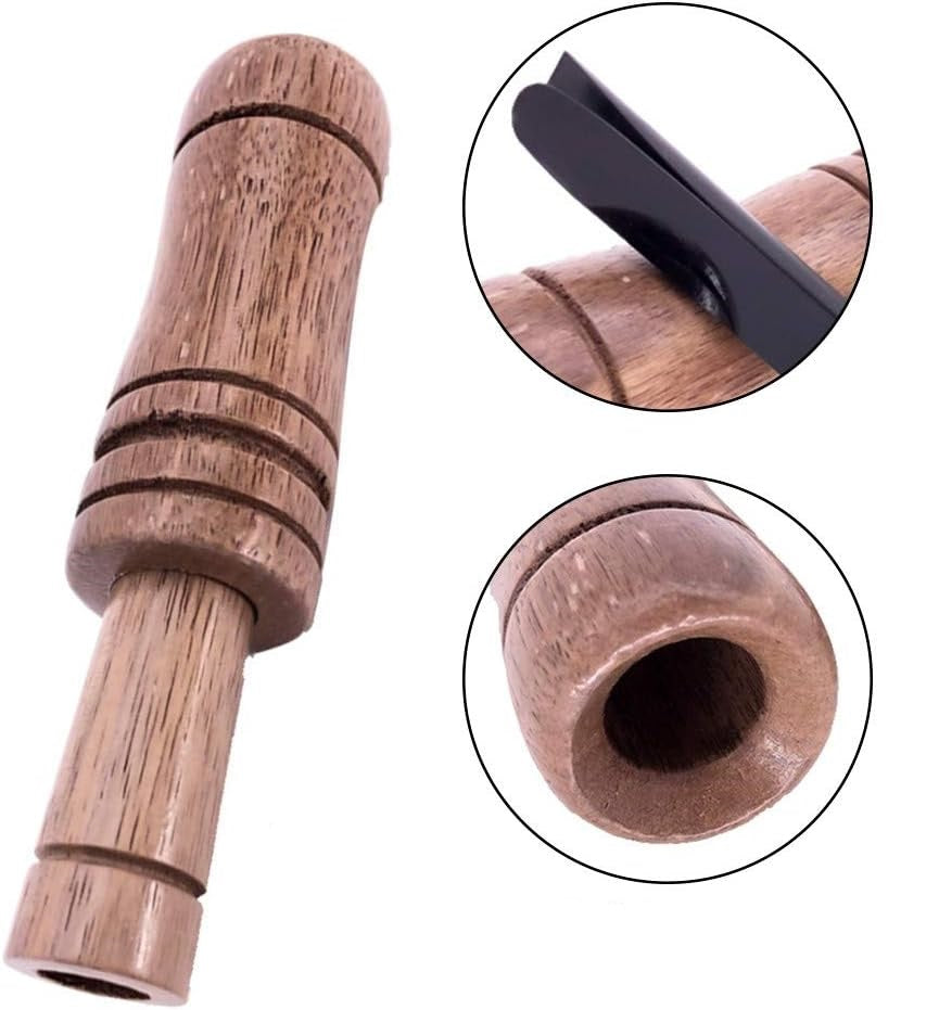 Wooden Duck Call Whistle Hunting Tool – Realistic Sound Turkey Locator Crow Bird Caller Lightweight Outdoor Gear