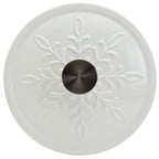 3-Quart Enameled Cast Iron Snowflake Dutch Oven, White