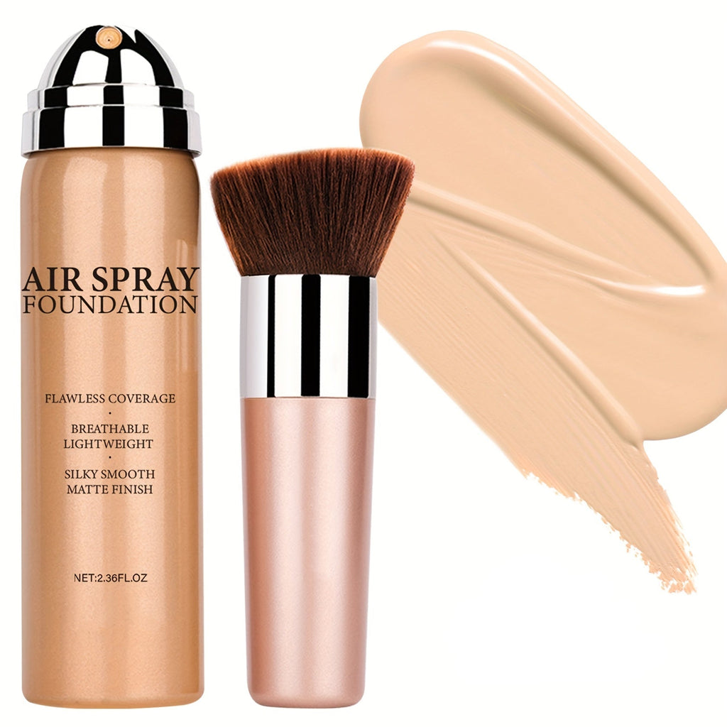 Airbrush Spray Foundation, Matte Finish, 4 Light-to-Medium Shades, 2.36 fl oz (70 ml)