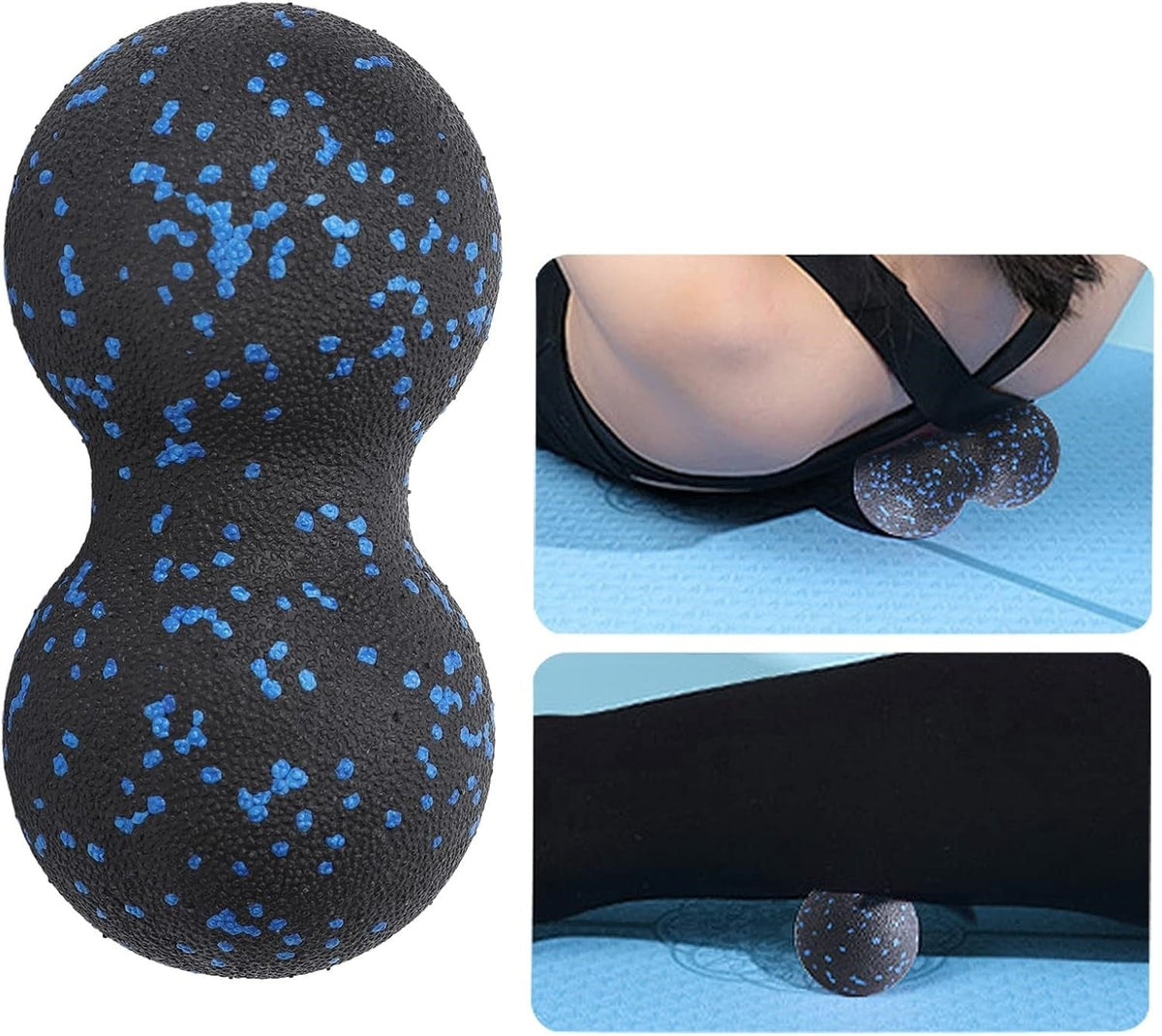 Yoga Roller Peanut Ball Set – 3pcs. EPP Foam Massager for Deep Tissue Back Pain Relief and Muscle Recovery Therapy