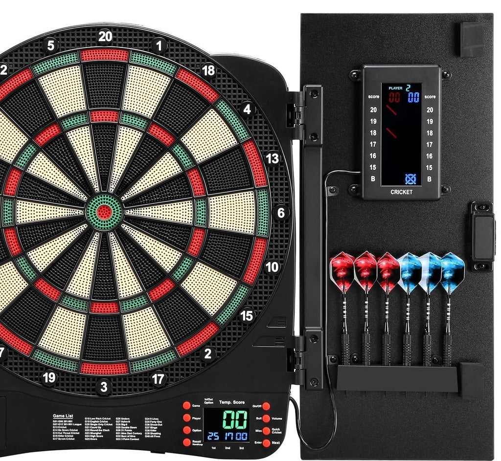 Electronic Dartboard Game with LED Lights – Multiplayer Interactive Indoor Dart Set for Family Fun, Parties, and Skill Training