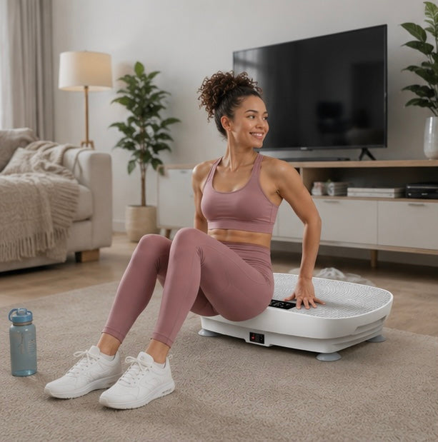 Vibration Plate Fitness Machine - Full Body Workout Power Vibrate Platform for Weight Loss, Muscle Toning and Home Gym Exercise Equipment