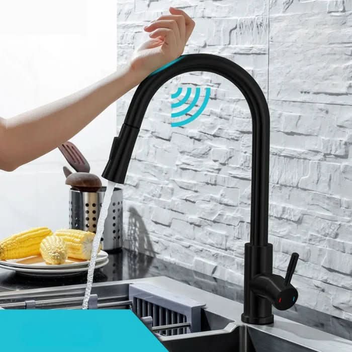 Smart Sensor Kitchen Faucet with Pull-Out Spout