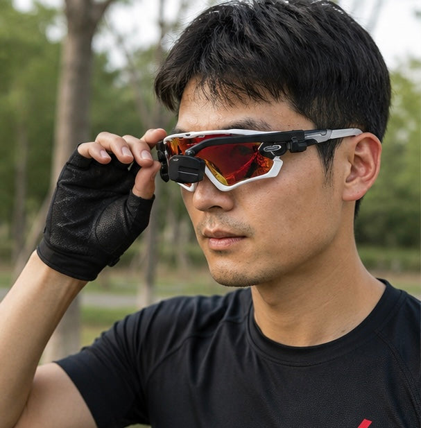 Bike Rearview Mirror Glasses – Mini Cycling Mirror for Helmet or Eyewear with Enhanced Road Safety Visibility