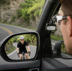 Bike Rearview Mirror Glasses – Mini Cycling Mirror for Helmet or Eyewear with Enhanced Road Safety Visibility