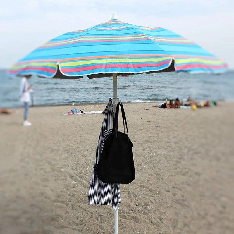 Beach Umbrella Hook with Four Prongs – Multi-Hanger Rack for Towels, Bags, Hats, Sunglasses on Outdoor Camping Trips & Vacations