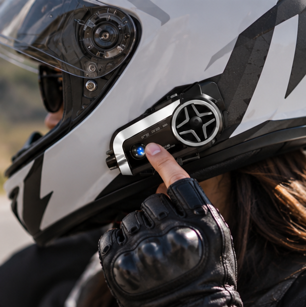 PRO Motorcycle Intercom – Bluetooth Helmet Headset with Video Recording, Wireless Communication and Hands-Free Riding Connectivity