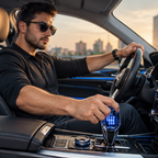 Seven-Color LED Crystal Shift Knob – Universal Illuminated Gear Shifter Handle Compatible with 8mm, 10mm and 12mm Shift Rods