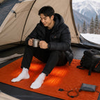 Outdoor Heated Sleeping Mat - USB Powered Camping Heating Pad with Adjustable Temperature and Multiple Heating Zones