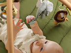 Baby Play Gym and Activity Mat – Oversized Leafy Playpen with 6 Removable Toys for Early Learning, Crawling, and Sensory Development