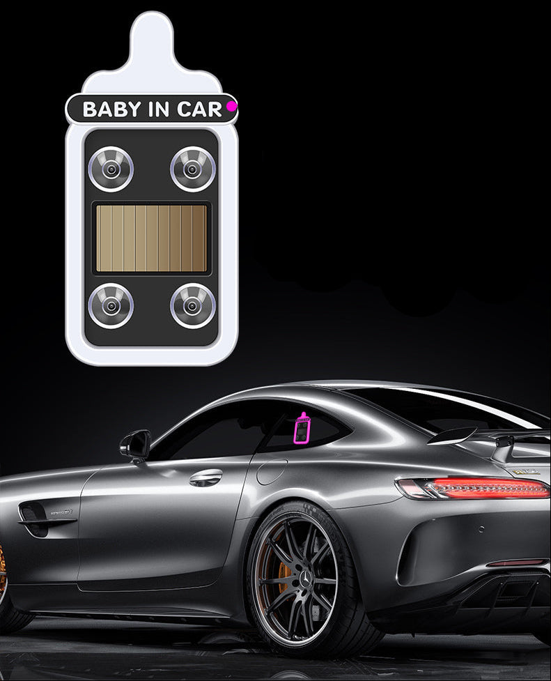 Solar Car Decorative Warning Lights – LED Ambient Bottle Lights for Triangle and Rear Windows with Eye-Catching Automotive Safety Styling
