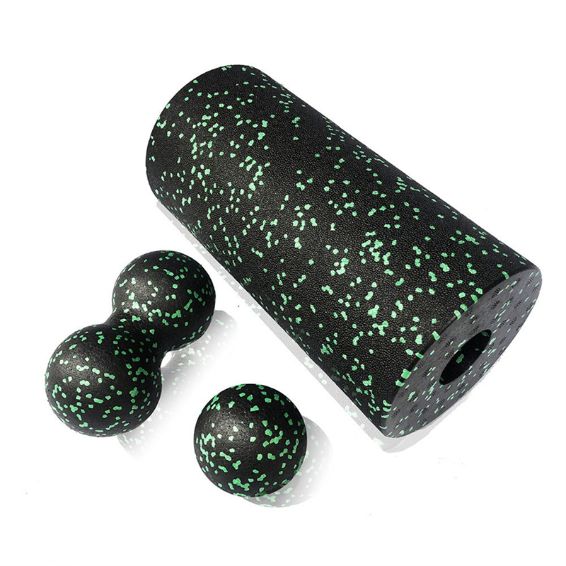 Yoga Roller Peanut Ball Set – 3pcs. EPP Foam Massager for Deep Tissue Back Pain Relief and Muscle Recovery Therapy