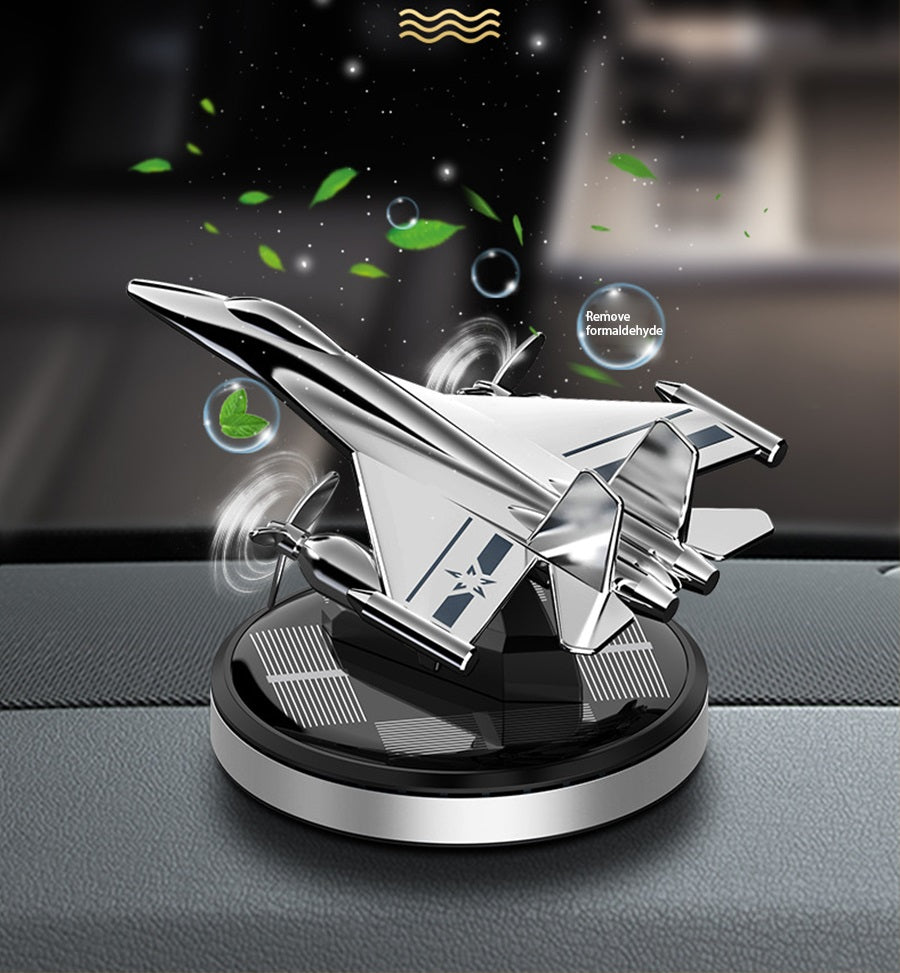 Car Solar Rotary Aircraft Air Purifier – Solar Powered Aromatherapy Perfume Diffuser Air Cleaner with 360° Rotation for Fresh Interior Fragrance