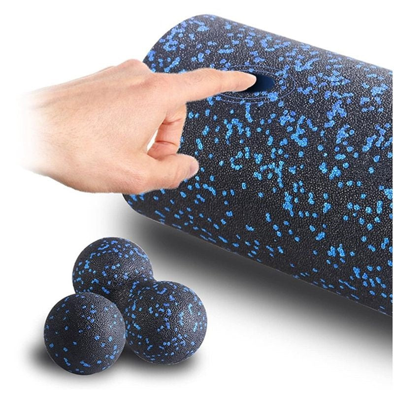 Yoga Roller Peanut Ball Set – 3pcs. EPP Foam Massager for Deep Tissue Back Pain Relief and Muscle Recovery Therapy