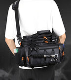 Multi-Layer Fishing Storage Bag – Portable Rod Carry Case with Tackle Organizer, Lining Protection & Large Capacity for Fishing Gear & Accessories