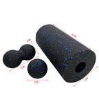 Yoga Roller Peanut Ball Set – 3pcs. EPP Foam Massager for Deep Tissue Back Pain Relief and Muscle Recovery Therapy
