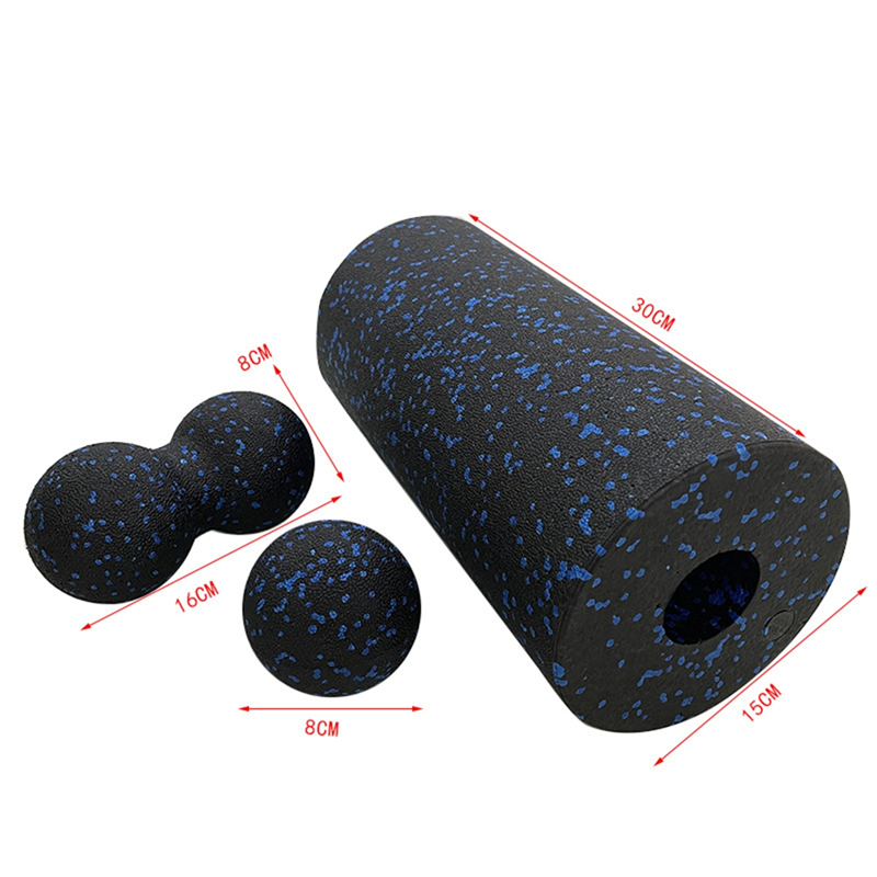 Yoga Roller Peanut Ball Set – 3pcs. EPP Foam Massager for Deep Tissue Back Pain Relief and Muscle Recovery Therapy