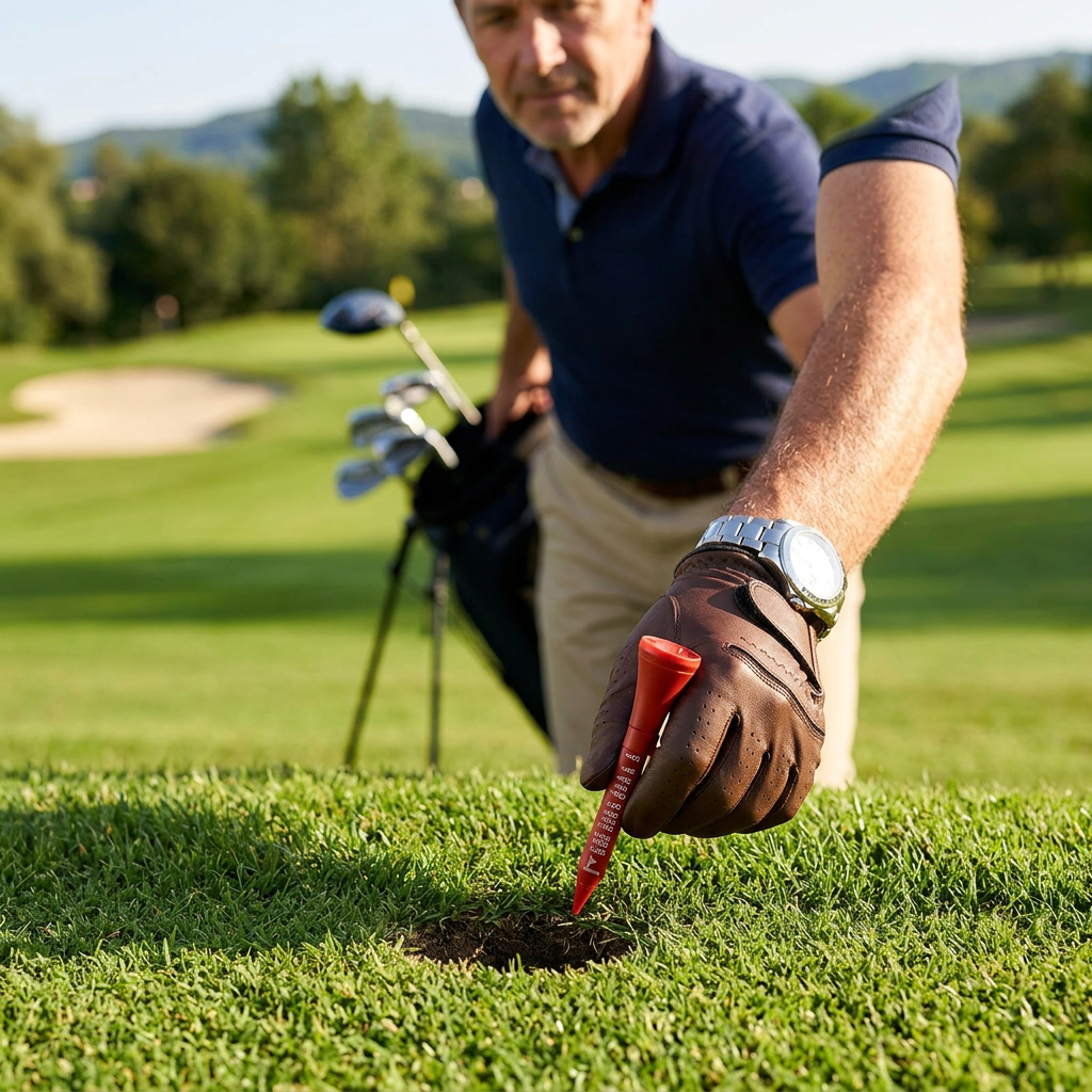 Golf Multi-Function Tool – 6-in-1 Groove Cleaning Accessory with Infinitee Pencil for Scorekeeping, Golf Bag Essentials and Course Convenience