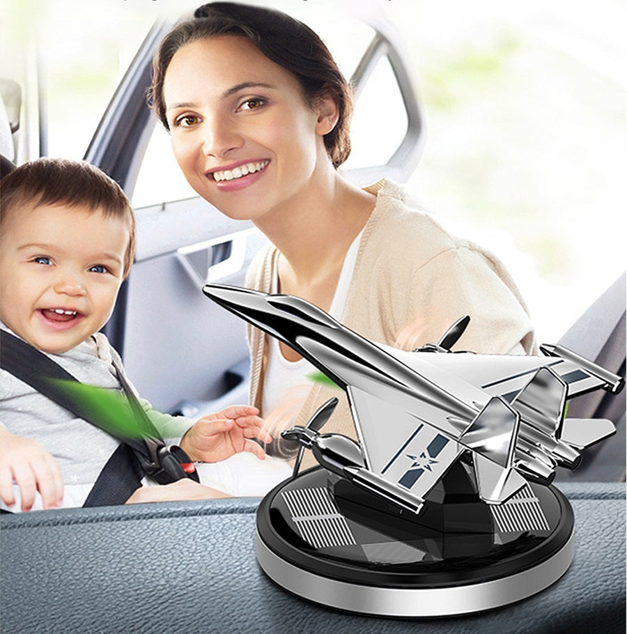 Car Solar Rotary Aircraft Air Purifier – Solar Powered Aromatherapy Perfume Diffuser Air Cleaner with 360° Rotation for Fresh Interior Fragrance