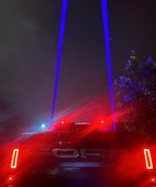 Waterproof LED Flagpole Navigation Light – 15W Blue Green Wide-Voltage Auxiliary Spotlight for Off-Road Cars, Trucks, Boats and Outdoor Visibility
